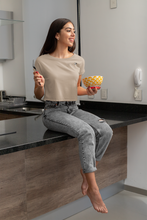 Load image into Gallery viewer, Paper Airplane Crop Tee