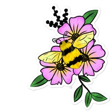Load image into Gallery viewer, Bee with Flower Sticker