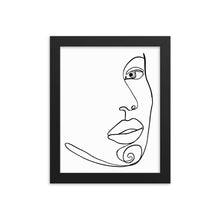 Load image into Gallery viewer, Woman Looking One Line Framed Poster