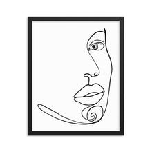 Load image into Gallery viewer, Woman Looking One Line Framed Poster