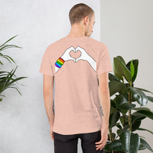 Load image into Gallery viewer, Pride Hands Back Decal T-Shirt