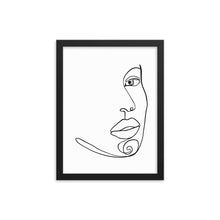 Load image into Gallery viewer, Woman Looking One Line Framed Poster