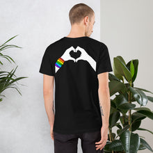 Load image into Gallery viewer, Pride Hands Back Decal T-Shirt