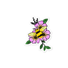 Load image into Gallery viewer, Bee with Flower Sticker
