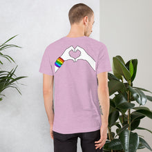Load image into Gallery viewer, Pride Hands Back Decal T-Shirt