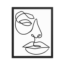 Load image into Gallery viewer, One Line Face Framed Poster
