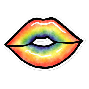 Rainbow Lips Sticker