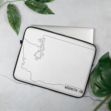 Load image into Gallery viewer, Washington State Outline Laptop Sleeve
