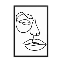 Load image into Gallery viewer, One Line Face Framed Poster
