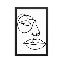 Load image into Gallery viewer, One Line Face Framed Poster
