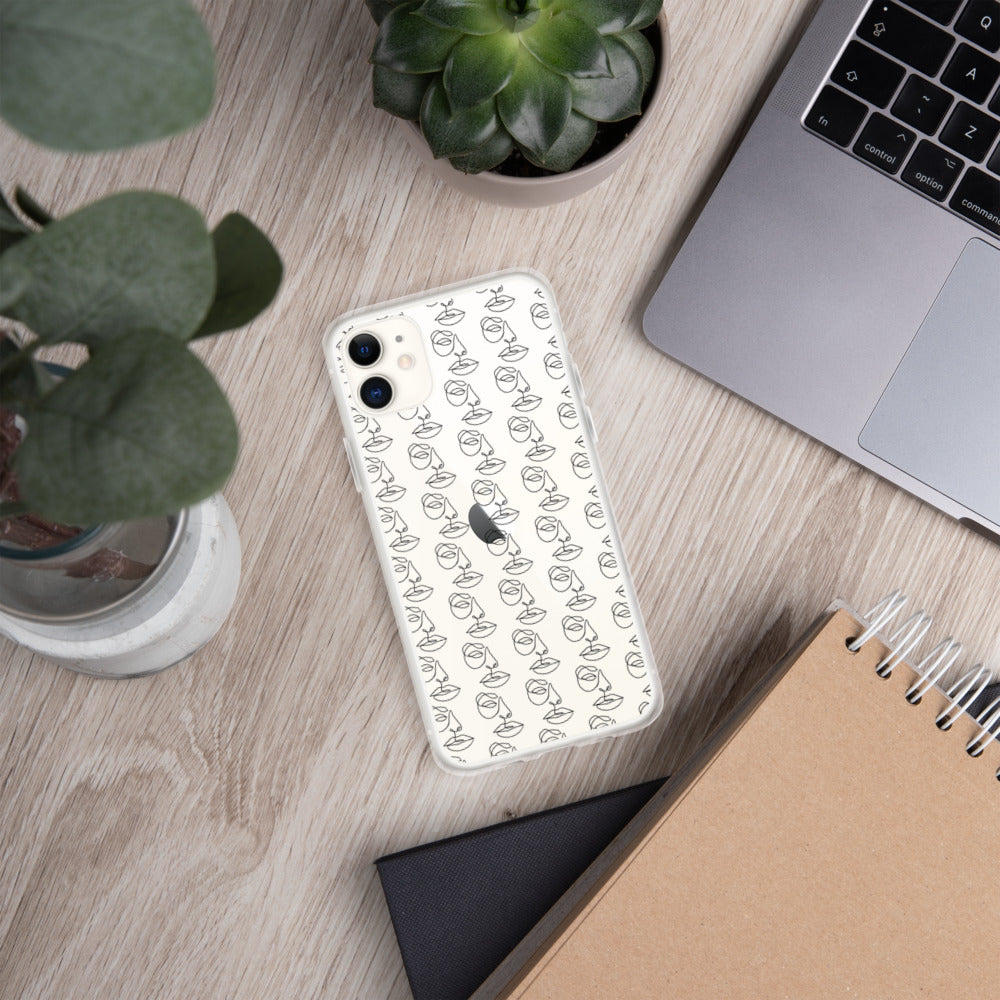 One Line Face iPhone Case