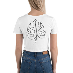 Leaf One Line Women’s Crop Tee