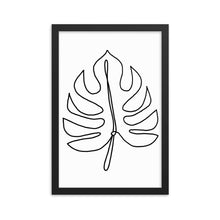 Load image into Gallery viewer, Black and White Leaf Drawing Poster
