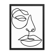 Load image into Gallery viewer, One Line Face Framed Poster

