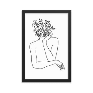 Head of Flowers Framed Poster
