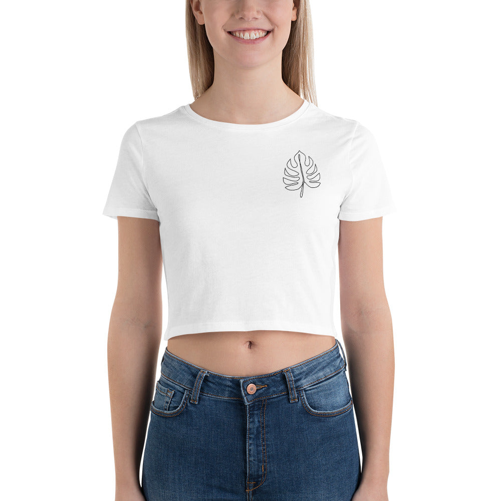 Leaf One Line Women’s Crop Tee