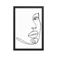 Load image into Gallery viewer, Woman Looking One Line Framed Poster

