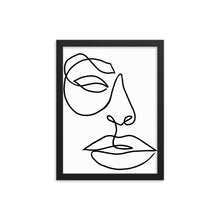 Load image into Gallery viewer, One Line Face Framed Poster

