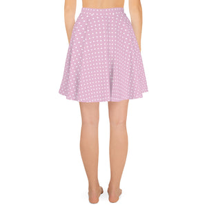 Pink Poke-dot Skater Skirt