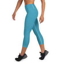 Load image into Gallery viewer, Blue Yoga Capri Leggings

