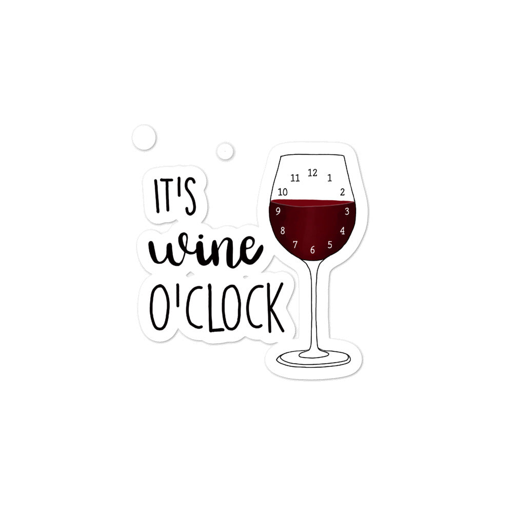 Wine o'clock Sticker