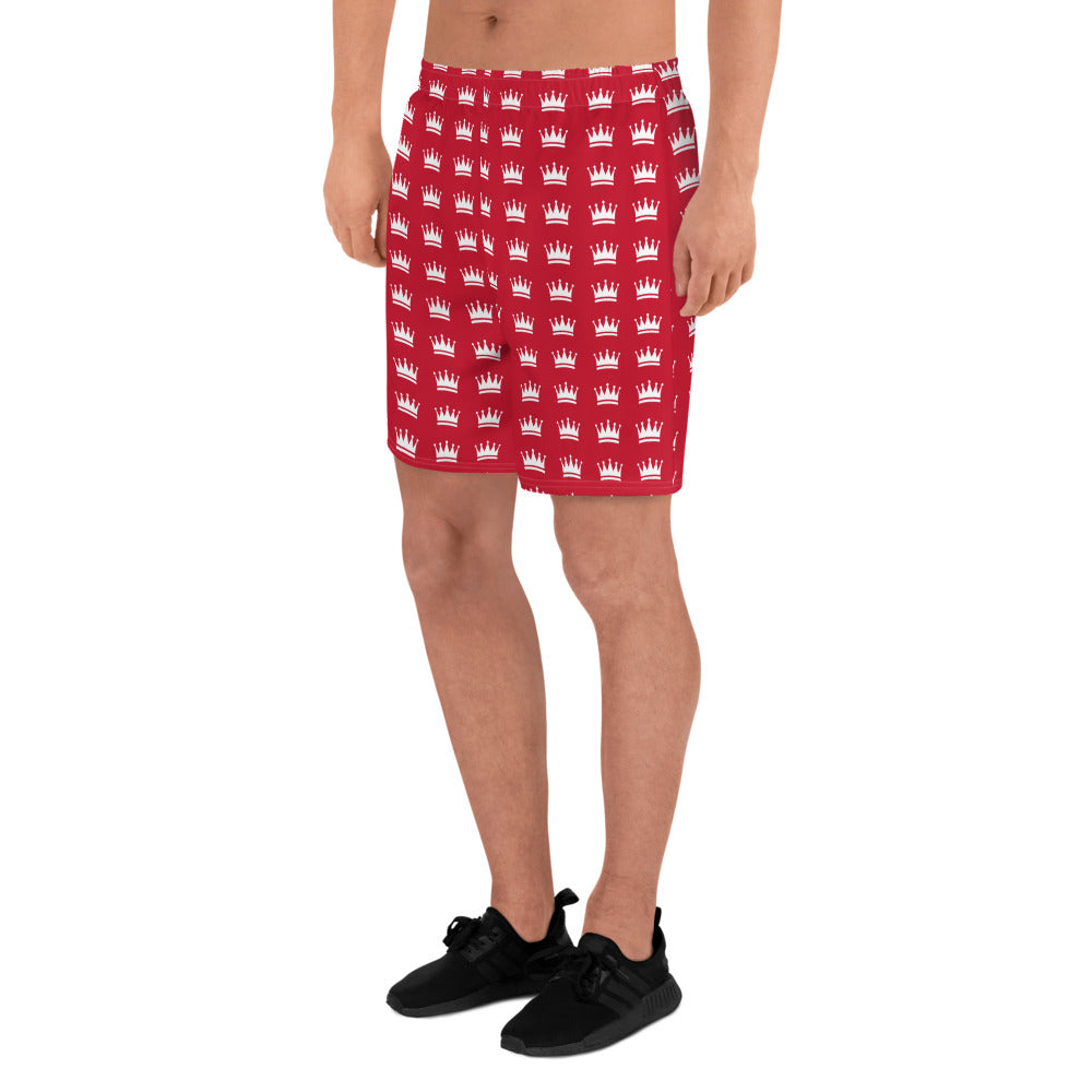 Red Crown Men's Athletic Long Shorts