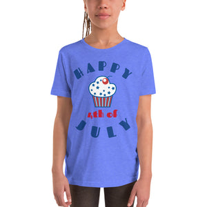 Cupcake Fourth of July Youth Short Sleeve T-Shirt