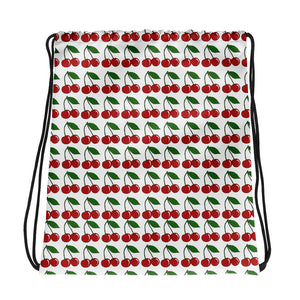 Cherry Print Drawstring bag