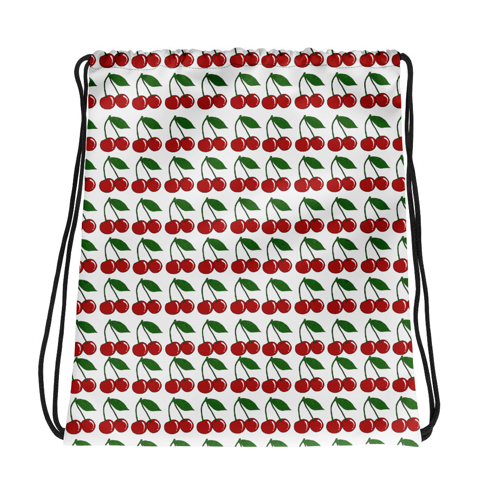 Cherry Print Drawstring bag