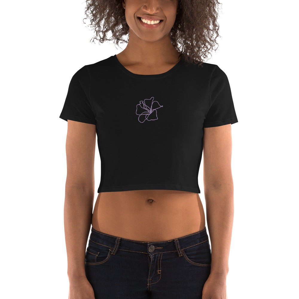 Lavender Hibiscus Women’s Crop Tee