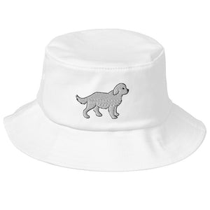 White Dog Bucket Hat