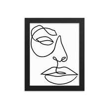 Load image into Gallery viewer, One Line Face Framed Poster
