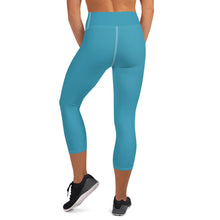 Load image into Gallery viewer, Blue Yoga Capri Leggings
