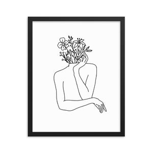 Head of Flowers Framed Poster