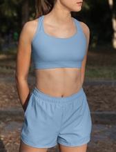 Load image into Gallery viewer, Light Blue Women&#39;s Athletic Short Shorts
